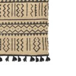 Χαλί Utrion Inart φυσικό-μαύρο γιούτα-βαμβάκι 120x180x1εκ