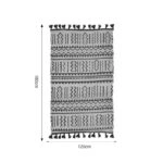 Χαλί Utrion Inart φυσικό-μαύρο γιούτα-βαμβάκι 120x180x1εκ