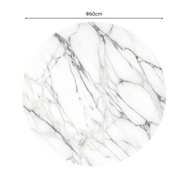 Επιφάνεια τραπεζιού Kailo  τ.Werzalit όψη μαρμάρου Φ60εκ