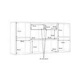 Μπουφές Drepen μελαμίνη σε λευκό και sonoma χρώμα 162.3x34.2x81.7εκ