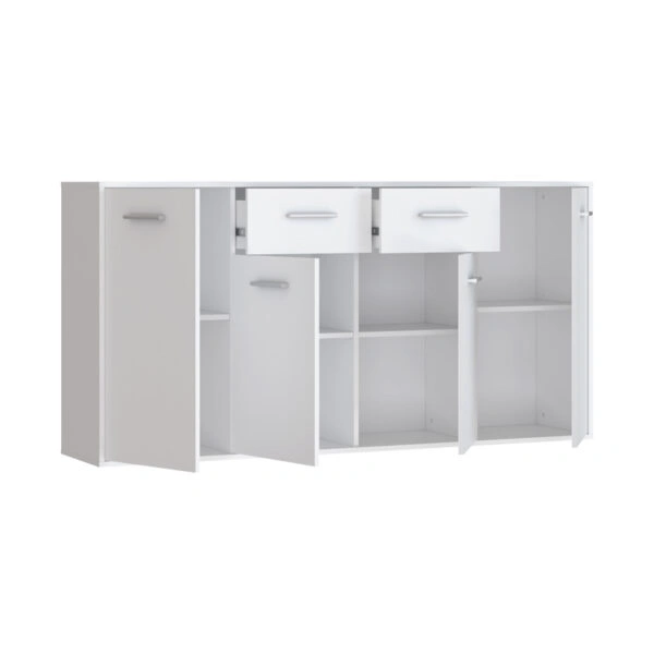 Μπουφές Drepen μελαμίνη σε λευκό χρώμα 162.3x34.2x81.7εκ