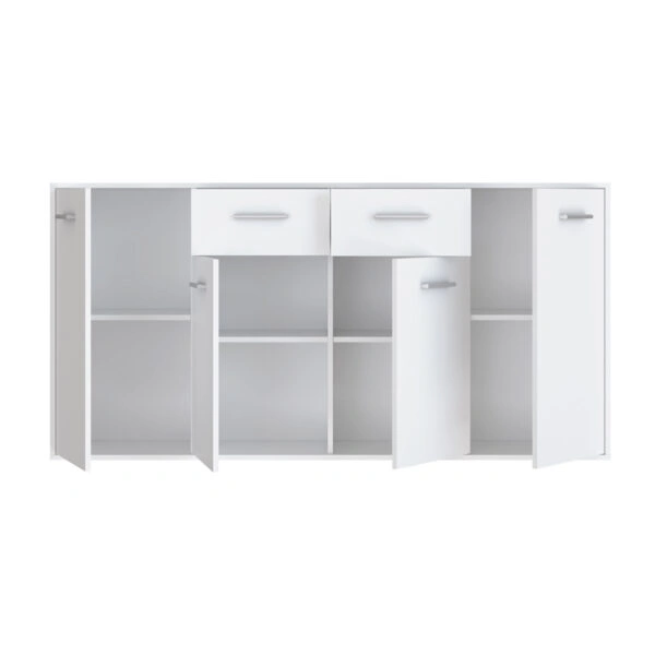 Μπουφές Drepen μελαμίνη σε λευκό χρώμα 162.3x34.2x81.7εκ