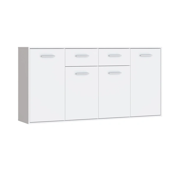 Μπουφές Drepen μελαμίνη σε λευκό χρώμα 162.3x34.2x81.7εκ