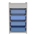 Συρταριέρα με καλάθια Toyli  λευκό-μπλε μελαμίνης 45x30x78εκ