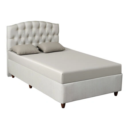 Κρεβάτι Lanse I σε κρεμ απόχρωση 120x200εκ