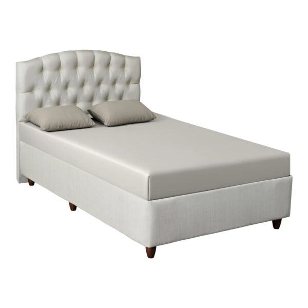 Κρεβάτι Lanse I  σε κρεμ απόχρωση 120x200εκ