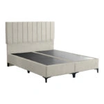 Κρεβάτι Moega  ύφασμα σε κρεμ απόχρωση 160x200εκ