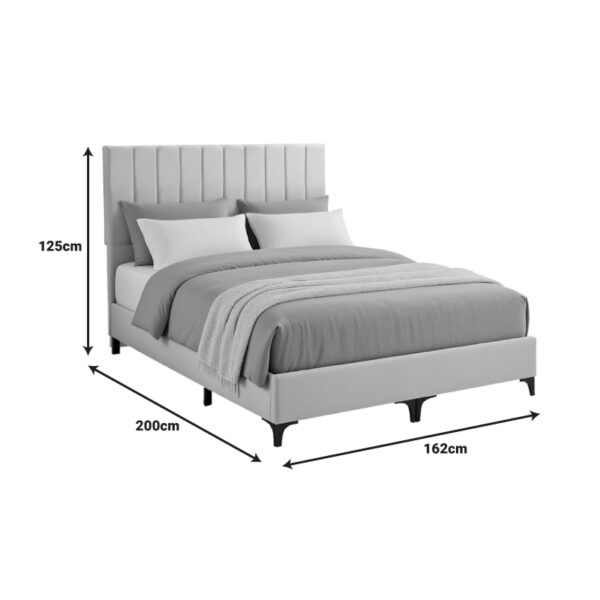 Κρεβάτι Moega  ύφασμα σε ανθρακί απόχρωση 160x200εκ