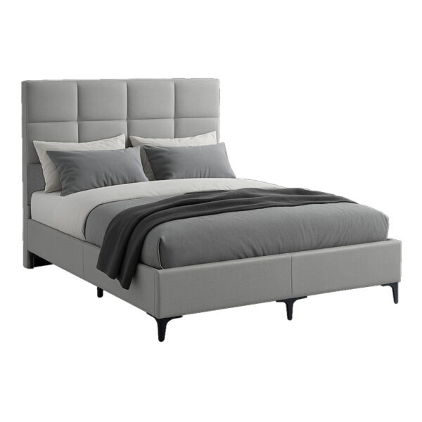 Κρεβάτι Melei  ύφασμα σε γκρι απόχρωση 160x200εκ