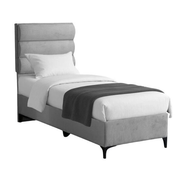 Κρεβάτι Limit  ύφασμα σε γκρι απόχρωση 90x200εκ