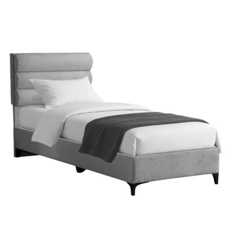 Κρεβάτι Limit ύφασμα σε γκρι απόχρωση 120x200εκ