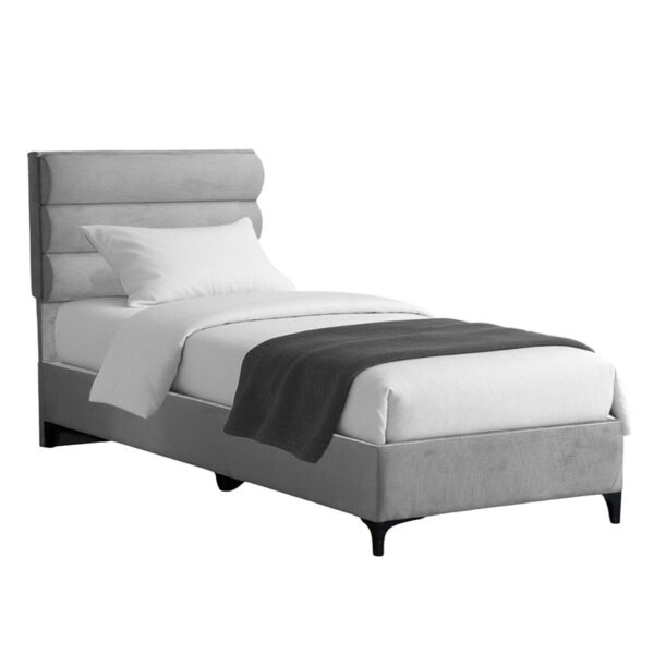 Κρεβάτι Limit ύφασμα σε γκρι απόχρωση 120x200εκ