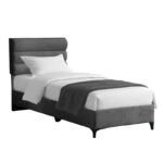 Κρεβάτι Limit  ύφασμα σε ανθρακί απόχρωση 120x200εκ