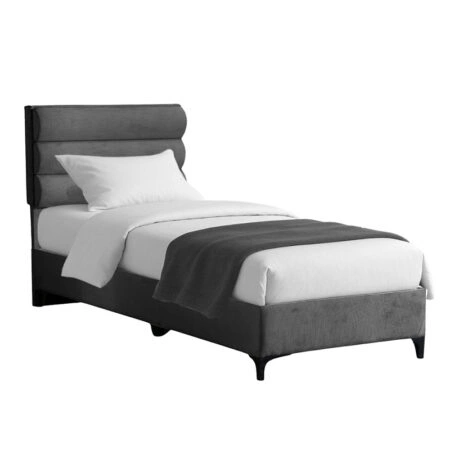Κρεβάτι Limit ύφασμα σε ανθρακί απόχρωση 120x200εκ
