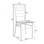 Καρέκλα Tiffany  pp σε λευκή απόχρωση 40x40x88εκ