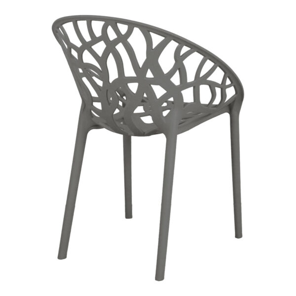 Πολυθρόνα Daren  pp σε ανθρακί απόχρωση 59x60x79,5εκ