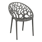 Πολυθρόνα Daren  pp σε ανθρακί απόχρωση 59x60x79,5εκ