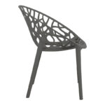 Πολυθρόνα Daren  pp σε ανθρακί απόχρωση 59x60x79,5εκ