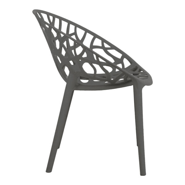 Πολυθρόνα Daren  pp σε ανθρακί απόχρωση 59x60x79,5εκ