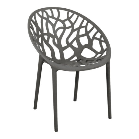 Πολυθρόνα Daren  pp σε ανθρακί απόχρωση 59x60x79,5εκ