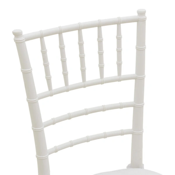 Καρέκλα Tiffany  με μαξιλάρι pp σε λευκή απόχρωση 40x40x88εκ