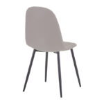 Καρέκλα Bella  ανοιχτό γκρι ύφασμα-πόδι μαύρο μέταλλο 43x52x88εκ