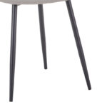 Καρέκλα Bella  ανοιχτό γκρι ύφασμα-πόδι μαύρο μέταλλο 43x52x88εκ