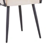 Πολυθρόνα Vivian  μπεζ βελούδο-πόδι μαύρο μέταλλο 61x55x80εκ