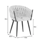 Τραπεζαρία Vivian-Makrey  5τεμ μπεζ βελούδο - λευκό μαρμάρου 160x90x75εκ