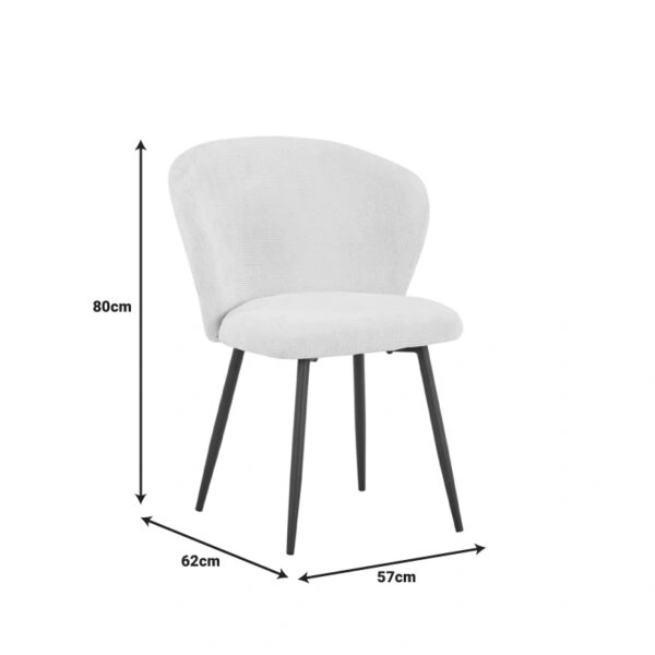 Τραπεζαρία Karg-Stoyen  5τεμ λευκό ύφασμα - λευκό-μπεζ μαρμάρου Φ120x75εκ