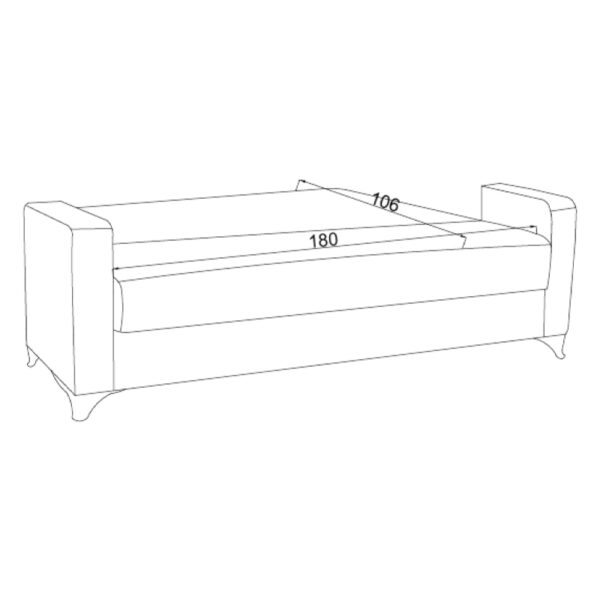 Καναπές-κρεβάτι με αποθηκευτικό χώρο τριθέσιος Vox  γκρι-μπεζ ύφασμα 214x82x83εκ