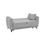 Καναπές-κρεβάτι με αποθηκευτικό χώρο διθέσιος Lincoln  ανθρακί ύφασμα 165x75x85εκ