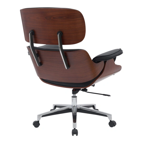 Καρέκλα γραφείου διευθυντή Kobane μαύρο pu-βάση χρωμίου 84x75x113.5εκ