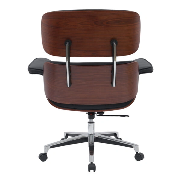 Καρέκλα γραφείου διευθυντή Kobane μαύρο pu-βάση χρωμίου 84x75x113.5εκ