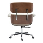 Καρέκλα γραφείου διευθυντή Kobane  μπεζ pu-βάση χρωμίου 84x75x113.5εκ