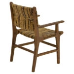 Πολυθρόνα Refane  φυσικό teak ξύλο-ψάθα 55x60x85εκ