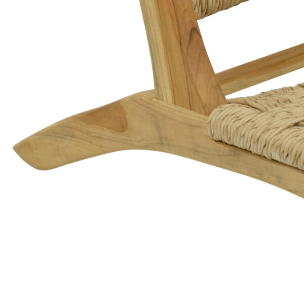 Πολυθρόνα Foldere  φυσικό teak ξύλο-pe σχοινί 65x78x68εκ