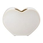 Βάζο "Heart" Κεραμικό Λευκό PU 4 20x8.5x14cm