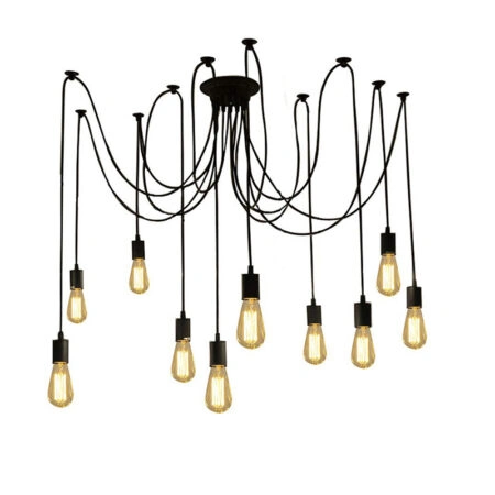 Φωτιστικό οροφής πολύφωτο Merdine  μαύρο μέταλλο