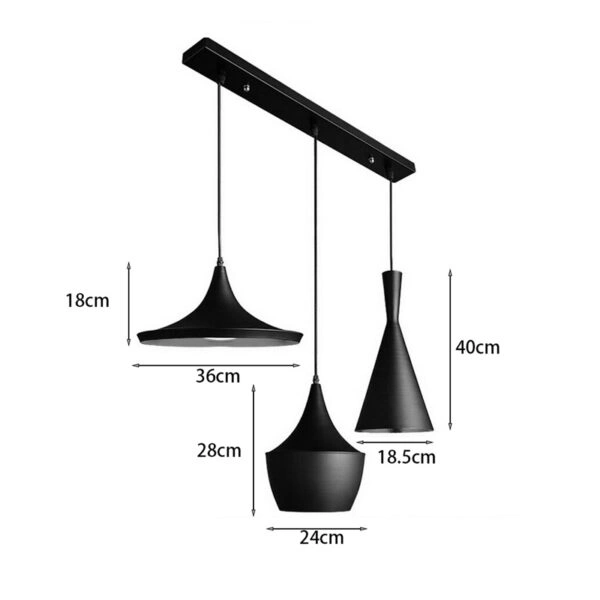 Φωτιστικό οροφής τρόφωτο Latren Ι  μαύρο-χρυσό μέταλλο 84x30x100εκ