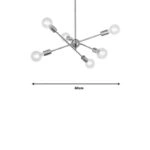 Φωτιστικό οροφής πολύφωτο Gozrile  χρυσό μέταλλο Φ60x80εκ