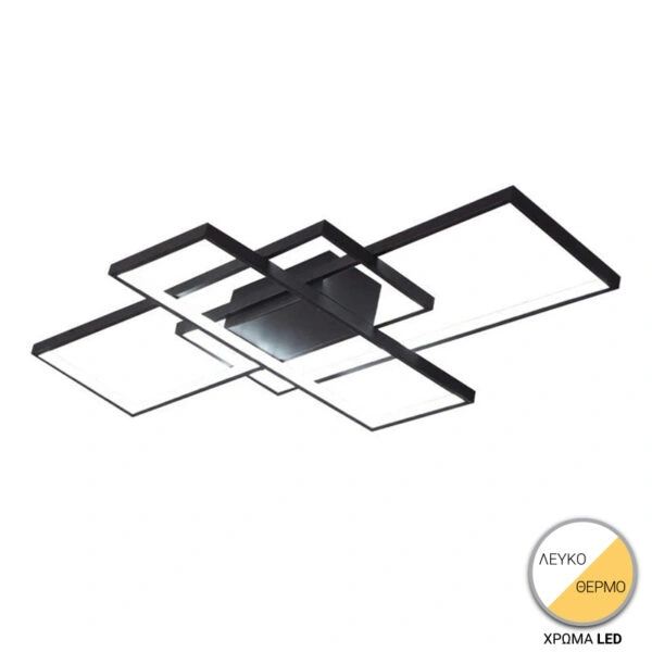 Φωτιστικό οροφής Luxane  led μαύρο μέταλλο 105x60x7εκ
