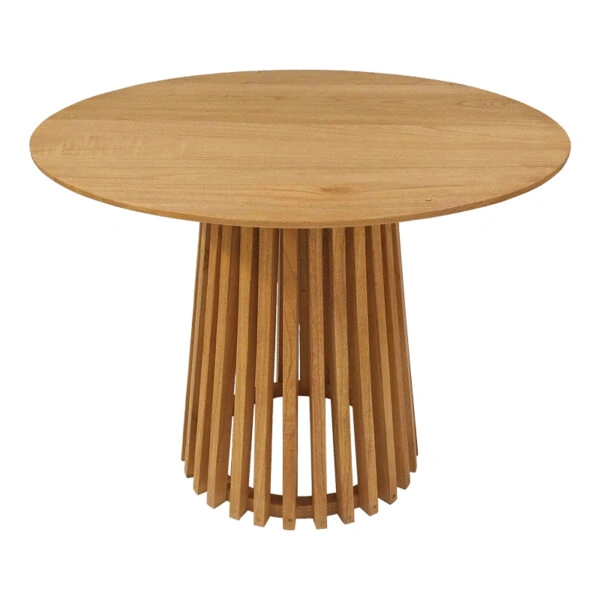 Τραπεζαρία Elaiza-Kenda I  σετ 5τεμ σε φυσική-μπεζ απόχρωση Φ80x75εκ