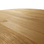 Τραπεζαρία Kalie-Kenda σετ 7τεμ σε φυσική-μπεζ απόχρωση Φ150x75εκ