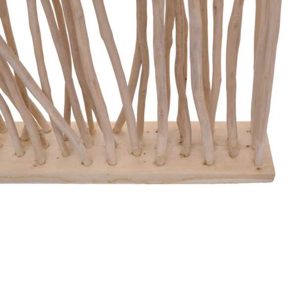 Διακοσμητικό δαπέδου Barbin  teak-suar ξύλο σε φυσική απόχρωση 120x25x200εκ