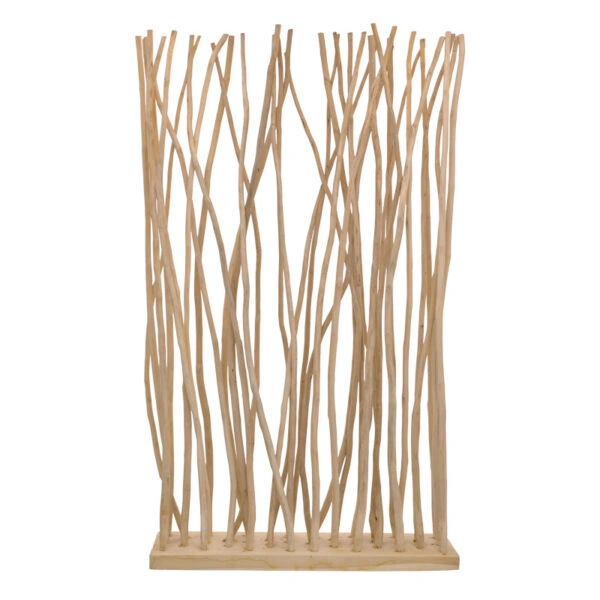 Διακοσμητικό δαπέδου Barbin  teak-suar ξύλο σε φυσική απόχρωση 120x25x200εκ