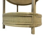 Βοηθητικό τραπέζι Moody pe rattan σε φυσική απόχρωση Φ55x51εκ