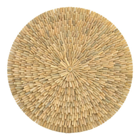 Διακοσμητικό τοίχου Decofy Inart drift ξύλο σε φυσική απόχρωση Φ100x5εκ