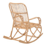 Κουνιστή πολυθρόνα Cormeny  rattan σε φυσική απόχρωση 68x109x103εκ