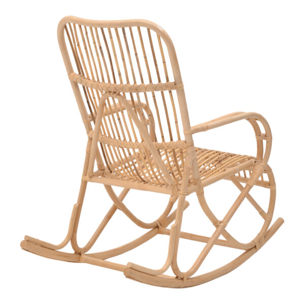 Κουνιστή πολυθρόνα Cormeny  rattan σε φυσική απόχρωση 68x109x103εκ